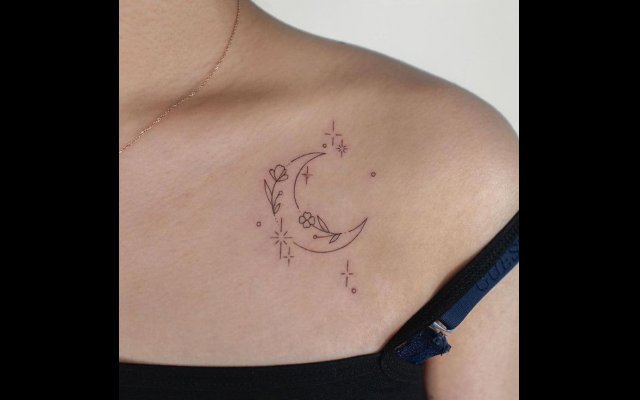 35 disegni creativi per tatuaggi con fasi lunari