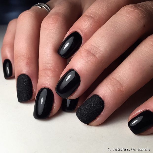 Black decorated nail: 10 art photos to do on your next manicure