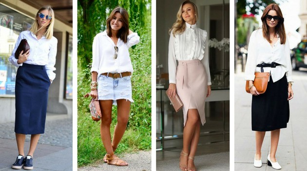 10 ways to put together fashion looks with a white shirt