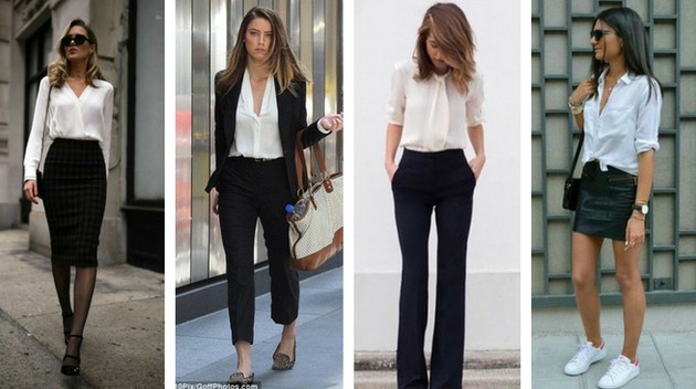 10 ways to put together fashion looks with a white shirt