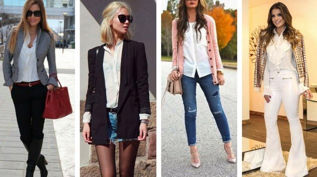 10 ways to put together fashion looks with a white shirt