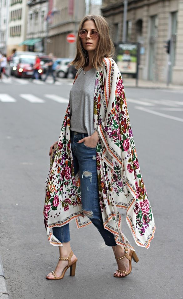 40 opciones de kimonos femeninos para que crees un look boho
