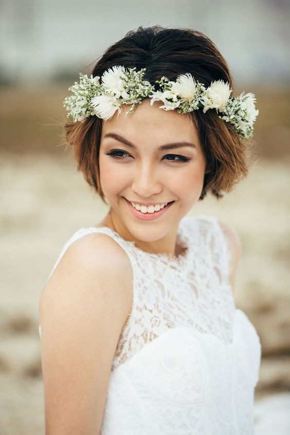 Acconciature da sposa: dai un'occhiata a 45 look per capelli corti