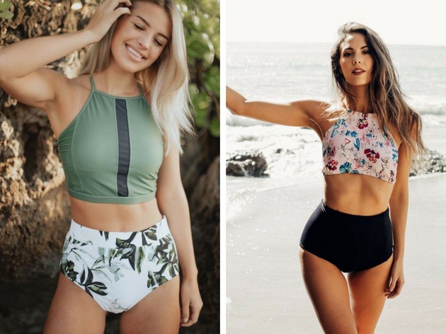 High waist bikini: see how to wear the fashion model