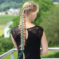Braid with colored ribbons: see the fun braiding step by step