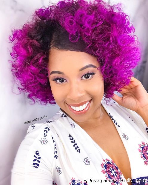 Colorful curly hair: purple, blue, green, pink... See 50 pictures of curls with different colors and get inspired