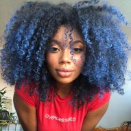 Colorful curly hair: purple, blue, green, pink... See 50 pictures of curls with different colors and get inspired