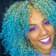 Colorful curly hair: purple, blue, green, pink... See 50 pictures of curls with different colors and get inspired