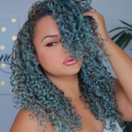 Colorful curly hair: purple, blue, green, pink... See 50 pictures of curls with different colors and get inspired