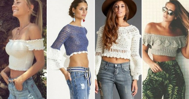 Crop top de crochet: 35 modelos para inspirarte