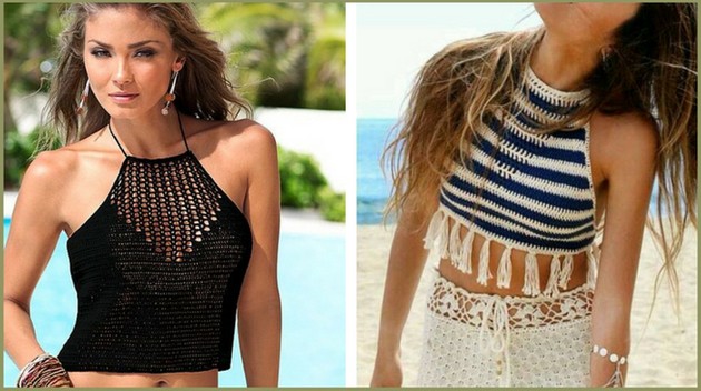 Crop top de crochet: 35 modelos para inspirarte