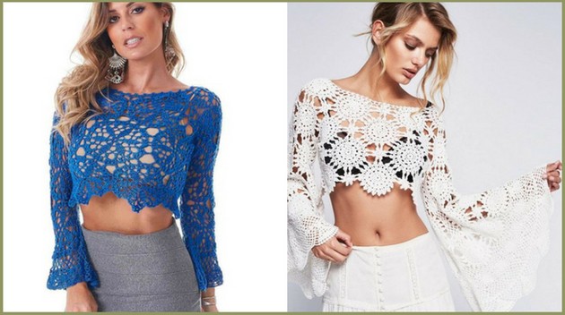 Crop top all'uncinetto: 35 modelli a cui ispirarti