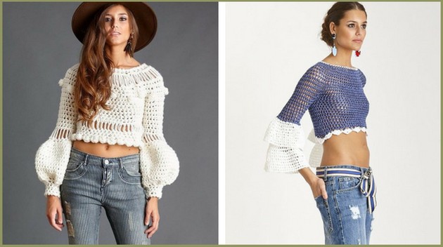 Crop top de crochet: 35 modelos para inspirarte