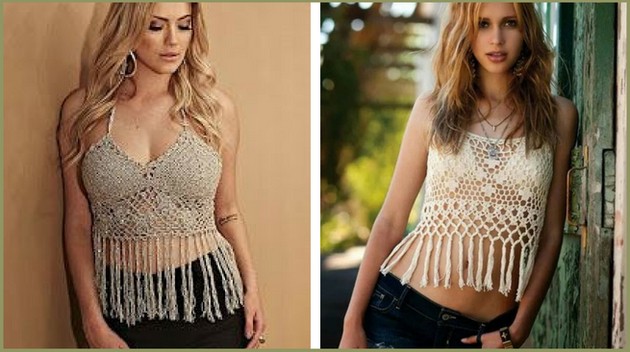 Crop top de crochet: 35 modelos para inspirarte