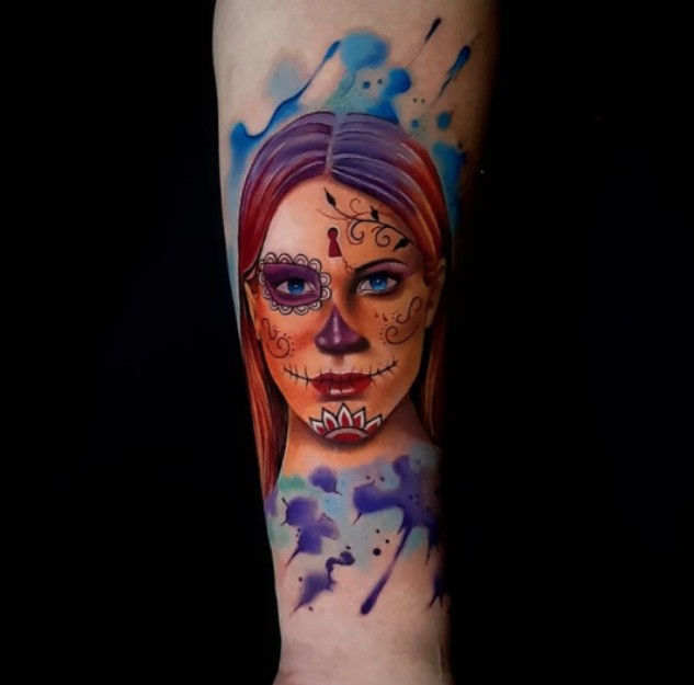 Catrina tattoo: discover the meaning and get inspired with 20 beautiful images