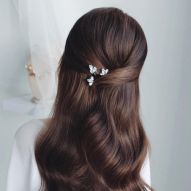 Peinados de novia con cabello suelto: 20 fotos de medios recogidos, accesorios y más estilos para inspirarte