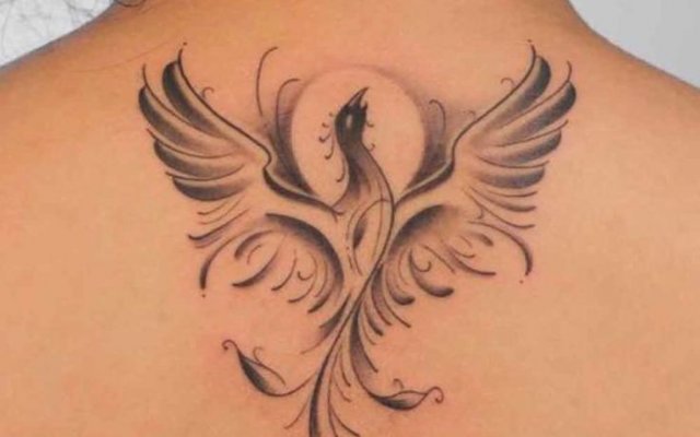 Get inspired with 55 beautiful images of female phoenix tattoos.