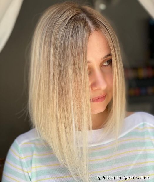 Long blonde bob: 20 photos of the cut with different nuances to inspire you