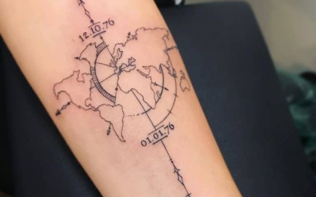 30 tatouages créatifs de compas pour l'inspiration