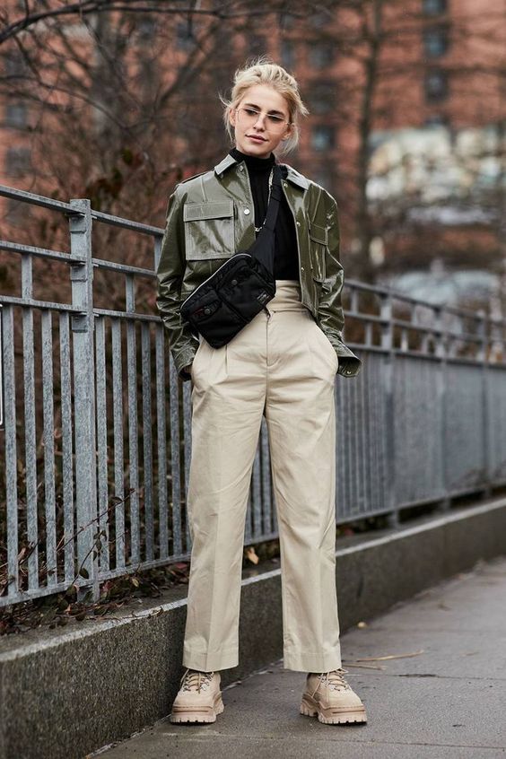 36 suggestions for looks with a fanny pack for a fashionable look