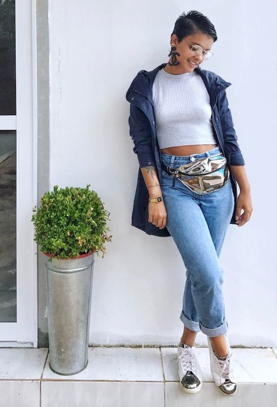 36 suggestions for looks with a fanny pack for a fashionable look