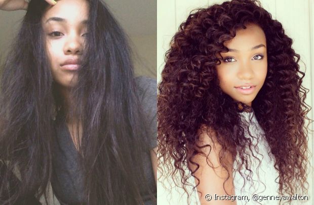 Straight x curly: see 30 photos of women who have had hair with both textures