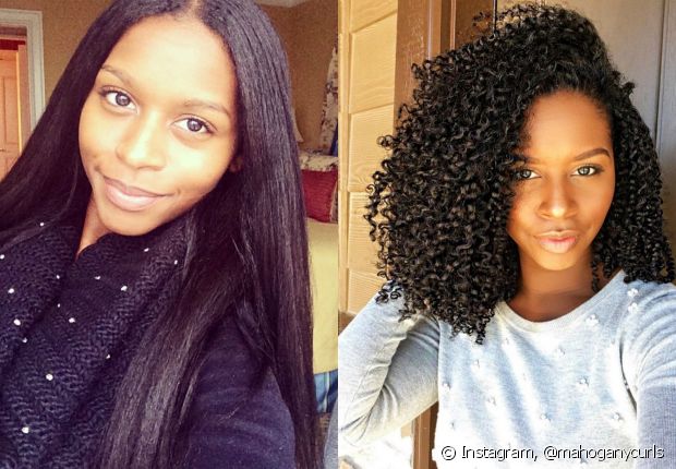 Straight x curly: see 30 photos of women who have had hair with both textures