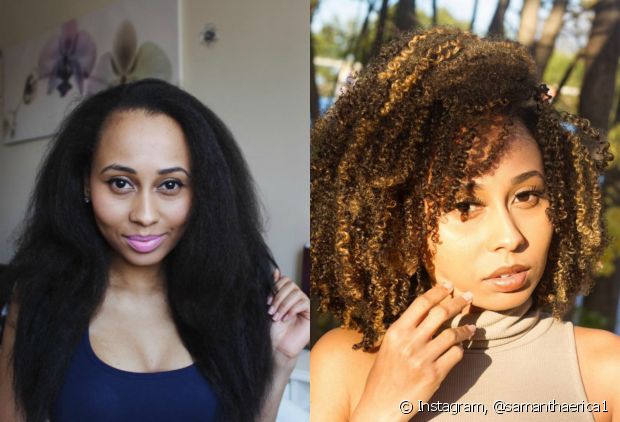 Straight x curly: see 30 photos of women who have had hair with both textures