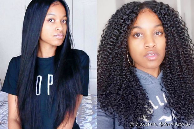 Straight x curly: see 30 photos of women who have had hair with both textures