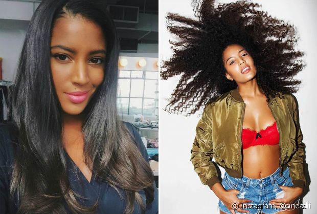 Straight x curly: see 30 photos of women who have had hair with both textures