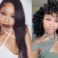 Straight x curly: see 30 photos of women who have had hair with both textures