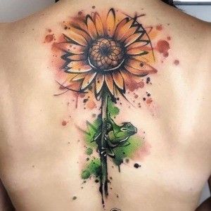 Tatuaggio con girasole: 55 opzioni di disegno tra cui scegliere