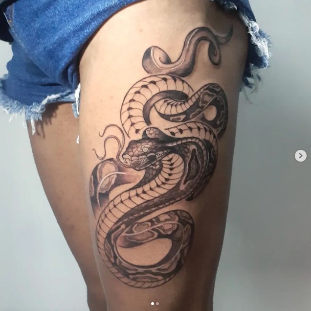 See the best snake tattoos for women
