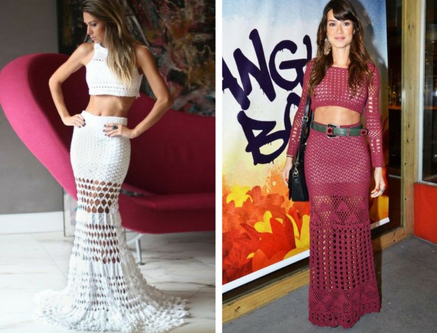 Long skirt with cropped: bet on this stunning combination