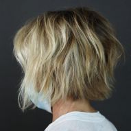 Short layered haircut: 40 photos in curly, kinky, wavy and straight