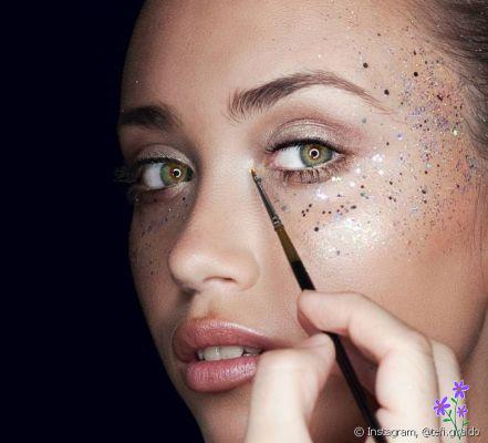 Carnival lovers give tips on how to stick glitter on the face and body for the days of revelry