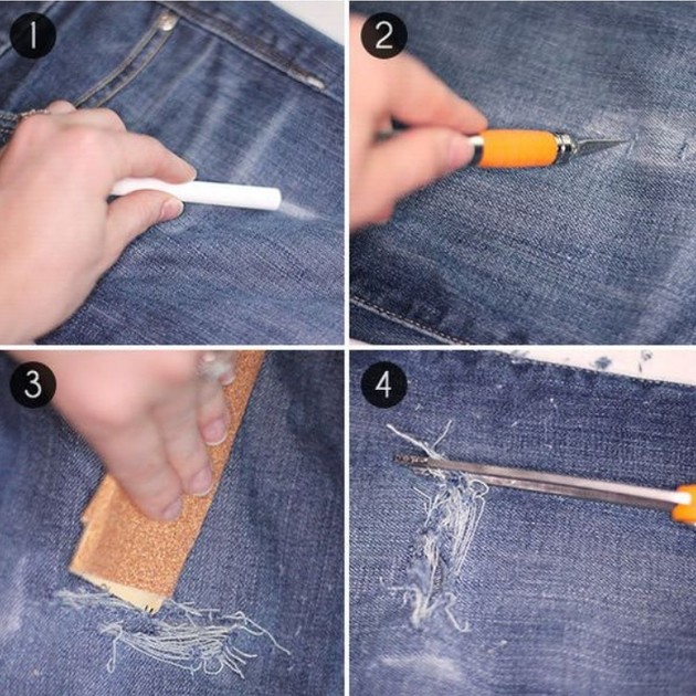 Convierte tus jeans en pantalones rotos llenos de personalidad