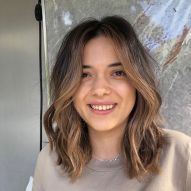 Long bob with lit brunette: 20 beautiful photos of the color and cut combination