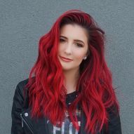 Cherry red hair: 15 photos of the color and tips for choosing the right dye