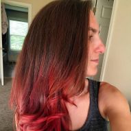 Cherry red hair: 15 photos of the color and tips for choosing the right dye