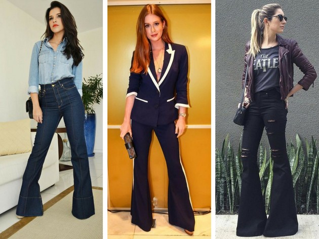 Pantalones acampanados: mira looks y entiende la diferencia entre pantalones acampanados y acampanados