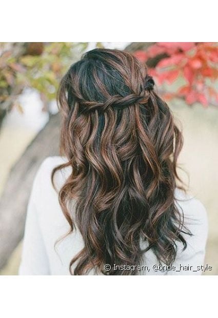 Brunette bride: hairstyles to enhance dark hair at the wedding