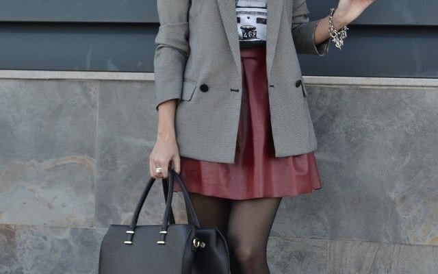 40 combinations with leather skirts for you to wear on a daily basis