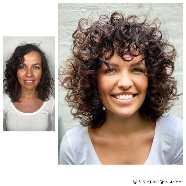 25 before and after photos of curly cuts with bangs