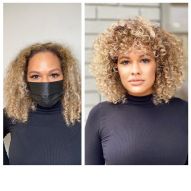 25 before and after photos of curly cuts with bangs