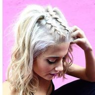 Trend! Unicorn braid done on top of the head is the perfect trick to vary simple hairstyles