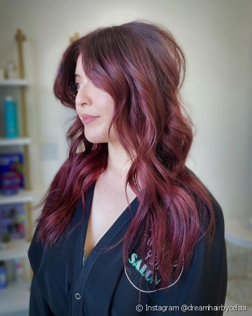Red hair: 30 photos of marsala, burgundy, cherry shades + tips for choosing the right dye